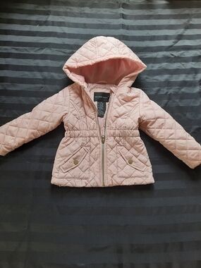 Me Jane Mini Light Pink Quilted Hooded Puffer Jacket